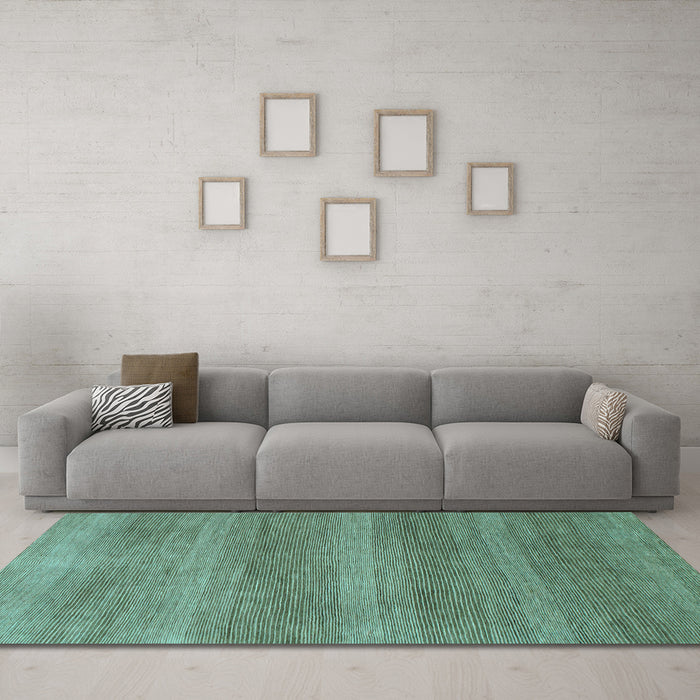 Machine Washable Abstract Light Blue Modern Rug in a Living Room, wshabs1529lblu