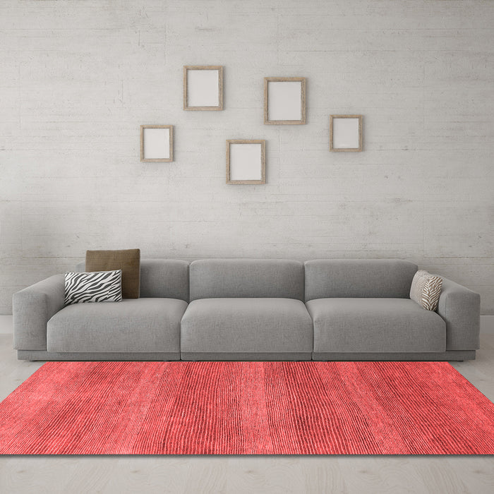 Modern Red Washable Rugs