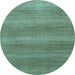 Round Abstract Light Blue Modern Rug, abs1529lblu