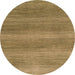 Round Abstract Gold Modern Rug, abs1529