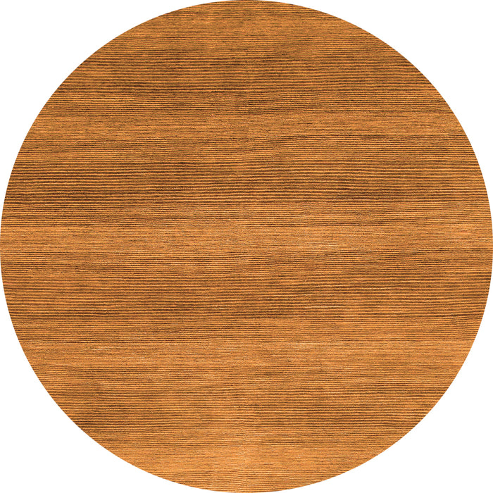 Round Machine Washable Abstract Orange Modern Area Rugs, wshabs1529org
