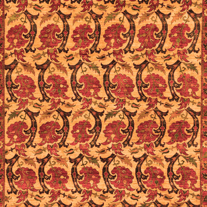 Machine Washable Abstract Orange Modern Area Rugs, wshabs152org