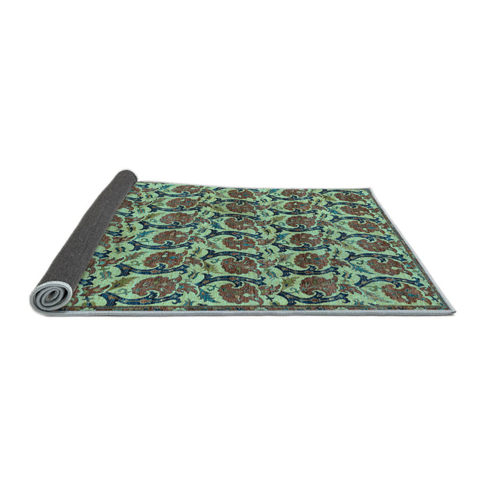 Sideview of Abstract Light Blue Modern Rug, abs152lblu