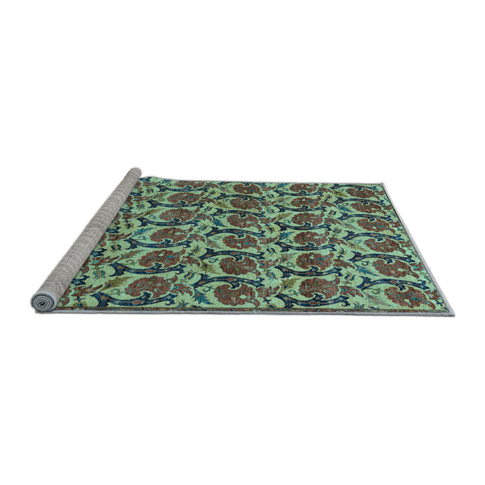 Sideview of Machine Washable Abstract Light Blue Modern Rug, wshabs152lblu