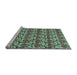 Sideview of Machine Washable Abstract Light Blue Modern Rug, wshabs152lblu