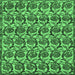 Square Machine Washable Abstract Emerald Green Modern Area Rugs, wshabs152emgrn