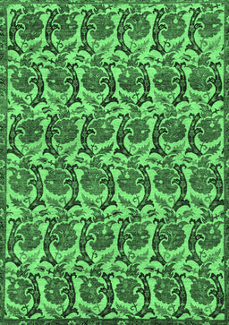 Abstract Emerald Green Modern Rug, abs152emgrn