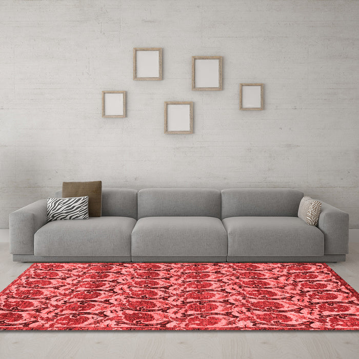 Modern Red Washable Rugs