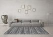 Machine Washable Abstract Gray Modern Rug in a Living Room,, wshabs152gry