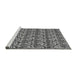 Sideview of Machine Washable Abstract Gray Modern Rug, wshabs152gry