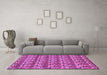 Machine Washable Abstract Purple Modern Area Rugs in a Living Room, wshabs152pur