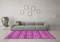 Machine Washable Abstract Purple Modern Rug, wshabs152pur