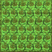 Square Machine Washable Abstract Green Modern Area Rugs, wshabs152grn