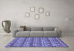 Machine Washable Abstract Blue Modern Rug in a Living Room, wshabs152blu