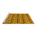 Sideview of Machine Washable Abstract Yellow Modern Rug, wshabs152yw