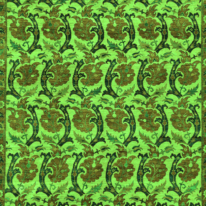 Machine Washable Abstract Green Modern Area Rugs, wshabs152grn