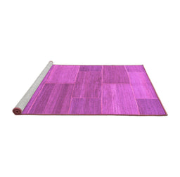Sideview of Machine Washable Abstract Purple Modern Area Rugs, wshabs1530pur