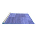 Sideview of Machine Washable Abstract Blue Modern Rug, wshabs1530blu