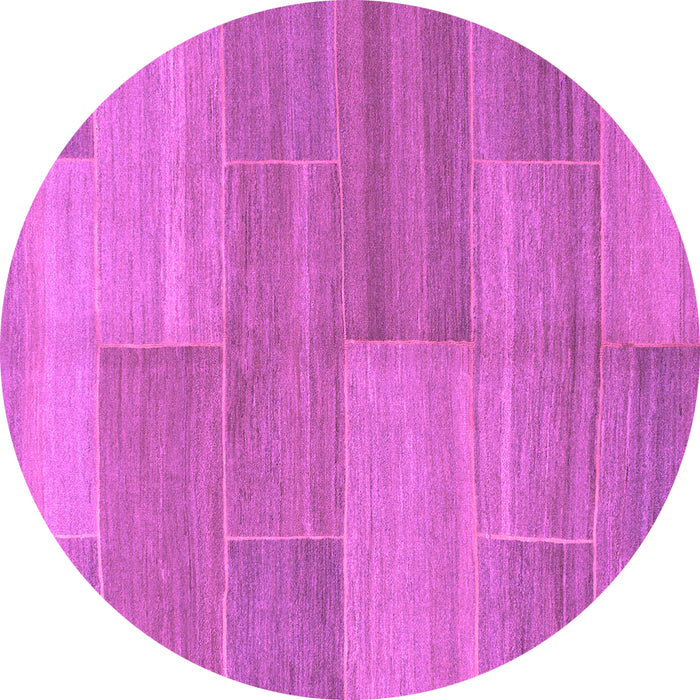 Round Abstract Purple Modern Rug, abs1530pur
