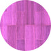 Round Abstract Purple Modern Rug, abs1530pur