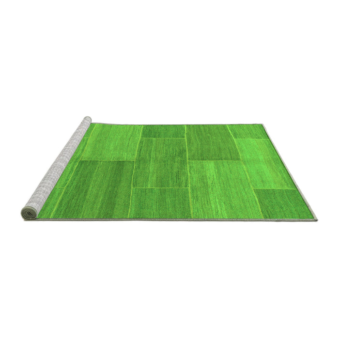 Sideview of Machine Washable Abstract Green Modern Area Rugs, wshabs1530grn