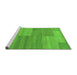 Sideview of Machine Washable Abstract Green Modern Area Rugs, wshabs1530grn