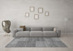 Machine Washable Abstract Gray Modern Rug in a Living Room,, wshabs1530gry