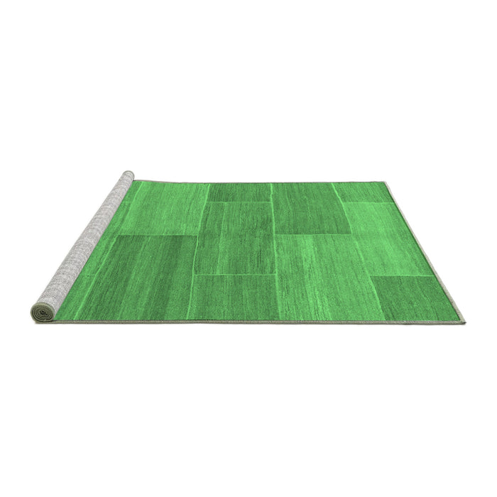 Sideview of Machine Washable Abstract Emerald Green Modern Area Rugs, wshabs1530emgrn