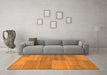 Machine Washable Abstract Orange Modern Area Rugs in a Living Room, wshabs1530org