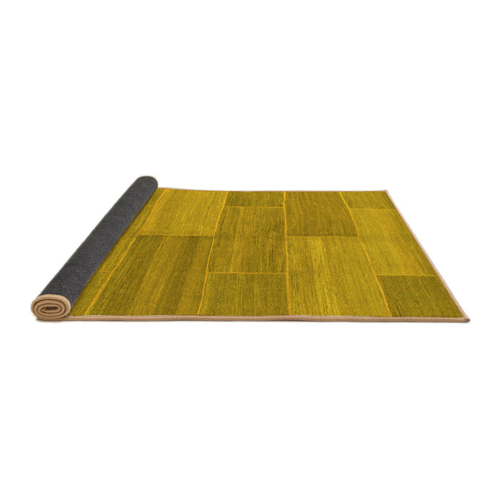 Sideview of Abstract Yellow Modern Rug, abs1530yw