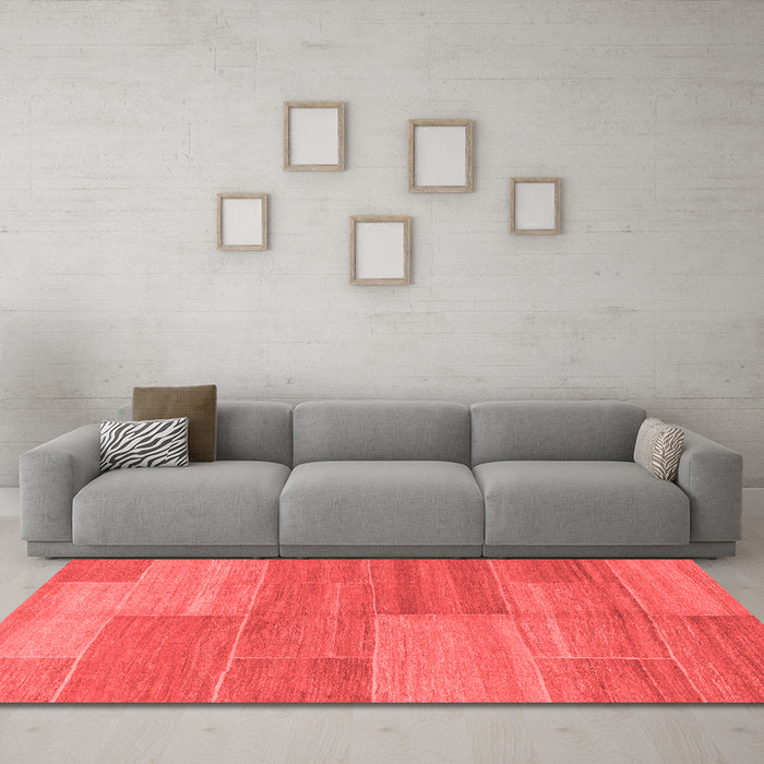 Modern Red Washable Rugs