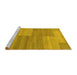 Sideview of Machine Washable Abstract Yellow Modern Rug, wshabs1530yw