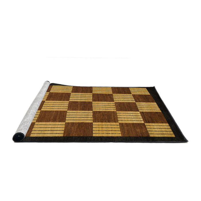 Sideview of Machine Washable Abstract Night Red Rug, wshabs1531