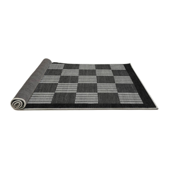 Sideview of Checkered Gray Modern Rug, abs1531gry