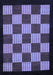 Checkered Blue Modern Rug, abs1531blu