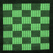 Square Machine Washable Checkered Emerald Green Modern Area Rugs, wshabs1531emgrn