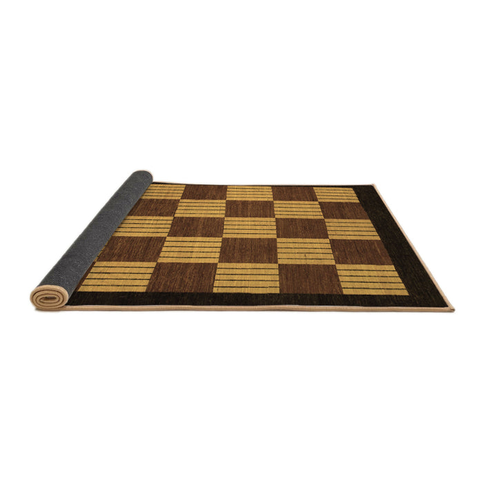 Sideview of Checkered Brown Modern Rug, abs1531brn