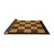 Sideview of Checkered Brown Modern Rug, abs1531brn