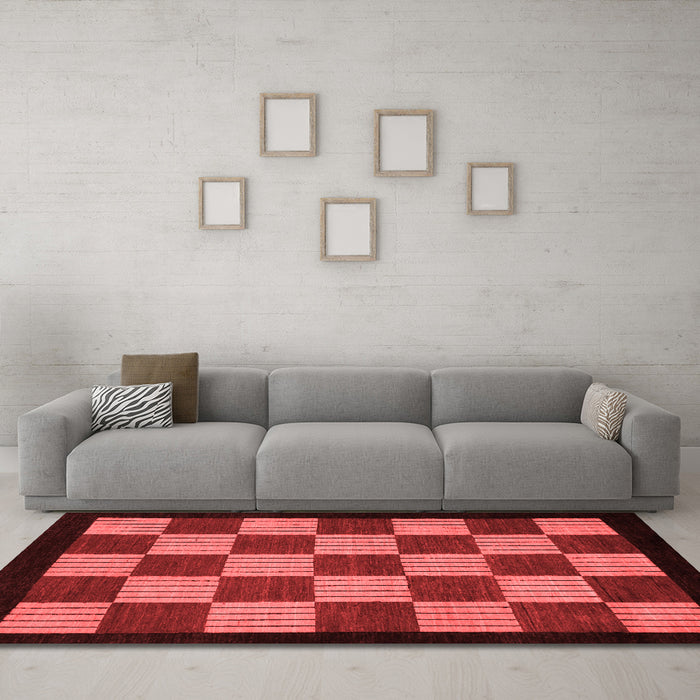 Modern Red Washable Rugs