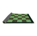 Sideview of Checkered Turquoise Modern Rug, abs1531turq