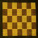 Square Machine Washable Checkered Yellow Modern Rug, wshabs1531yw