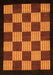 Checkered Orange Modern Rug, abs1531org