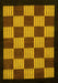 Machine Washable Checkered Yellow Modern Rug, wshabs1531yw