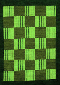 Checkered Green Modern Rug, abs1531grn