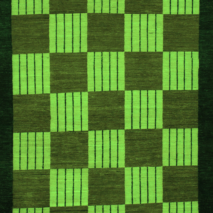 Checkered Green Modern Rug, abs1531grn