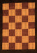 Machine Washable Checkered Orange Modern Area Rugs, wshabs1531org