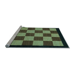 Sideview of Machine Washable Checkered Light Blue Modern Rug, wshabs1531lblu