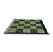 Sideview of Machine Washable Checkered Light Blue Modern Rug, wshabs1531lblu