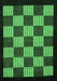 Checkered Emerald Green Modern Rug, abs1531emgrn