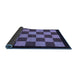 Sideview of Checkered Blue Modern Rug, abs1531blu